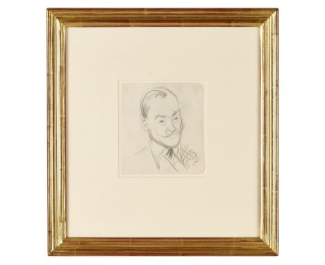 [§] JOHN DUNCAN FERGUSSON R.B.A. (SCOTTISH 1874-1961)  DISTINGUISHED   Conté  13cm x 11cm (5.25in x 4.25in) Exhibited:The Sco