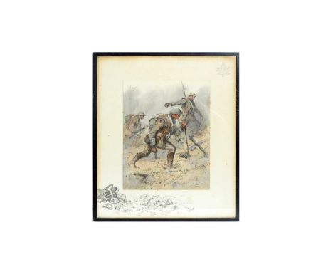 "Snaffles" Charles Johnson Payne (1884-1967)"Vimy",with snaffles-bit blindstamp,hand-tinted lithograph, with printed remarque