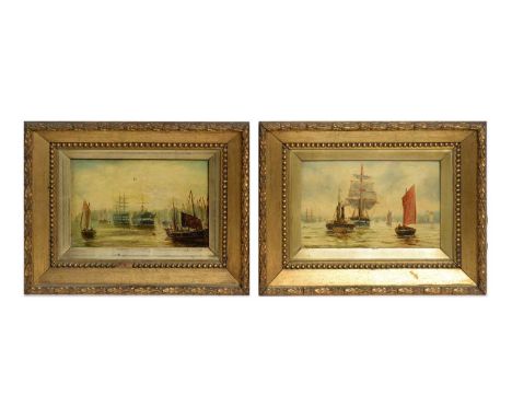 Bernard Benedict Hemy(1845-1913)A pair of North East marine views, including a view of the Old Low Light,signed,oil on board,