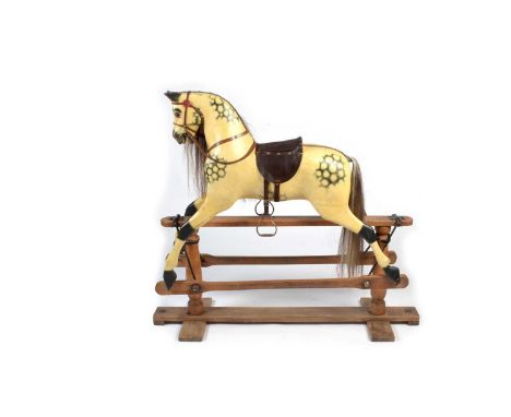 A vintage G &amp; J Lines Brothers rocking horse, first quarter 20th century, restored by Richard Robbins, Master Craftsman, 
