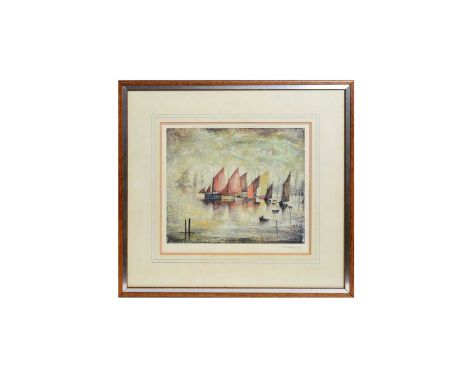 Laurence Stephen Lowry RBA RA (1887-1976)"Sailing Boats",pencil signed to the margin, with Fine Art Trade Guild blindstamp,of