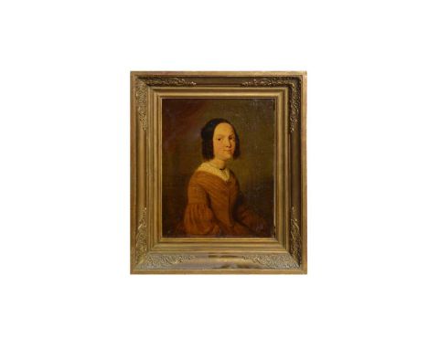 19th Century British SchoolPortrait of a Young Lady, circa 1840,oil on canvas,35 x 28cms, in frame.