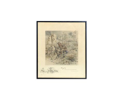"Snaffles" Charles Johnson Payne (1884-1967)"The D.R",snaffles-bit blindstamp,hand-tinted lithograph, with printed remarque,4