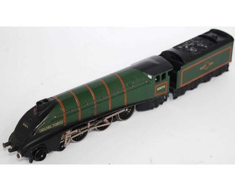 A Hornby Dublo 2-rail 'Golden Fleece' engine and tender with 'The Talisman' headboard and in a box for class 8F engine (G-BG)