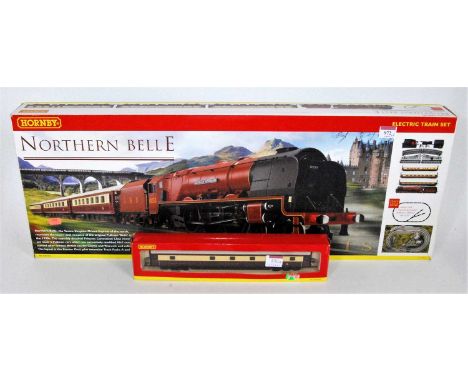 A Hornby R1065 'Northern Belle' train set appears complete except for controller and containing LMS maroon 'Duchess of Suther