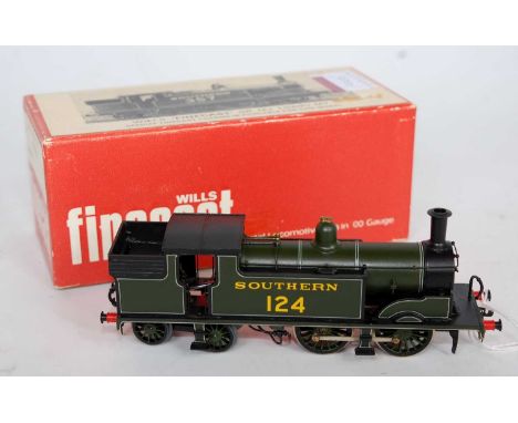 A very well made up white metal kit by Finecast of a class M7 tank engine, finished semi-matt olive green as Southern No. 124