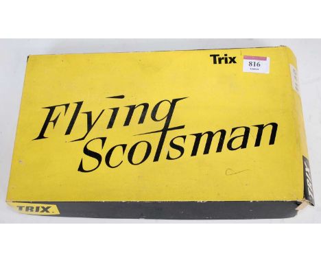 A Trix LNER green ref 1180 double tender "Flying Scotsman" engine and tender, with instructions (G-BF)
