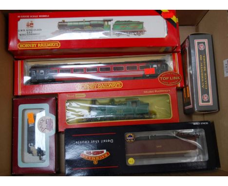 Hornby R078 GWR 'King Edward I' engine and tender (G-BG), R868 Southern green class M7 tank engine (G-BG), R4097 Virgin Mk3 c