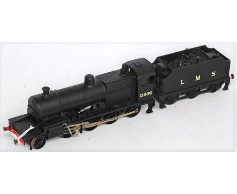 A whitemetal DJA kit built model of Somerset and Dorset 2-8-0 engine and tender LMS No. 13806, finescale wheels (G)