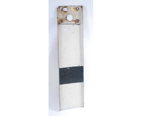 An original BR enamel home signal arm, red and white example