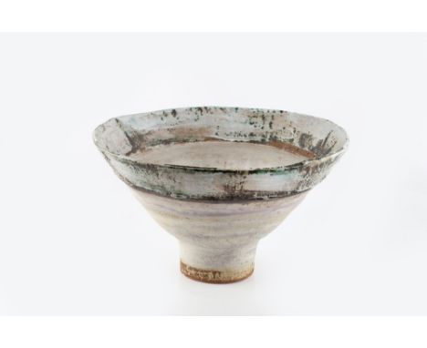 Robin Welch (b.1936) Footed bowl impressed potter's seal 21.5cm high, 38cm diameter. Provenance: Purchased directly from Robi