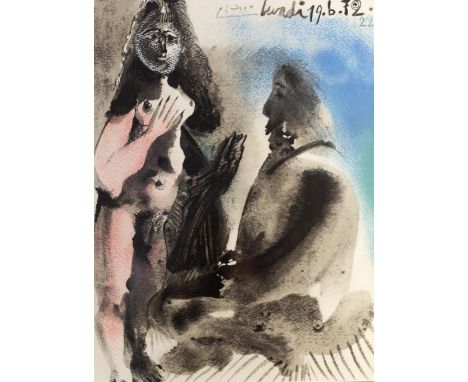 After Pablo Picasso (1881-1973) Gallery exhibition poster for Galerie Louise Leiris printed 'Picasso, Lundi 19.6.72' (within 