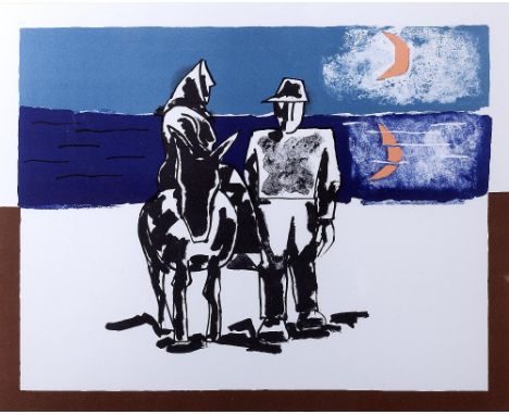 Josef Herman (1911-2000) On The Way Home, 1974-5 57/100, signed and numbered in pencil (in the margin) lithograph 34cm x 42cm