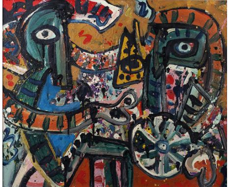 Alan Davie (1920-2014) Magician with a Snake Fetish, 1967 signed and dated (to reverse) oils on board 49.2cm x 59.5cm. Proven