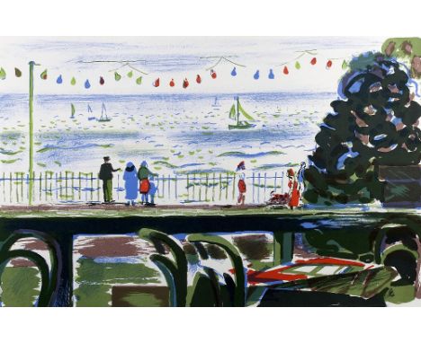 Edwin La Dell (1914-1970) On The Front Artist's Proof, signed, titled and inscribed in pencil (in the margin) lithograph 40cm