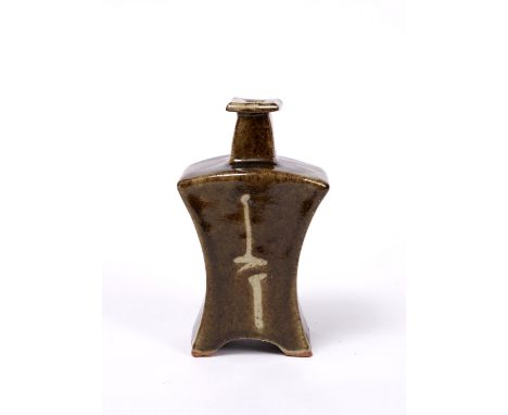 Joanna Wason (b.1946) at Leach Pottery Vase resist decoration impressed potter's seal covered in glaze 16.3cm high. Provenanc