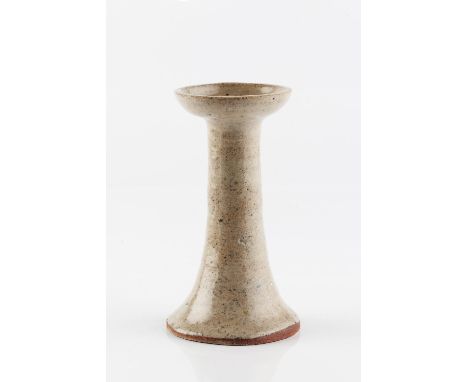 Katherine Pleydell-Bouverie (1895-1985) Candlestick impressed potter's seal 16cm high.