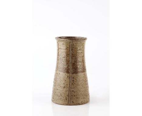 Michael Leach (1913-?) at Fremington  Vase incised decoration impressed potter's and pottery seals 21.5cm high.