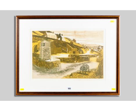 KEITH ANDREW limited edition (6/150) lithograph - Amlwch Port, Anglesey, signed and dated 1980, 32 x 47 cms
