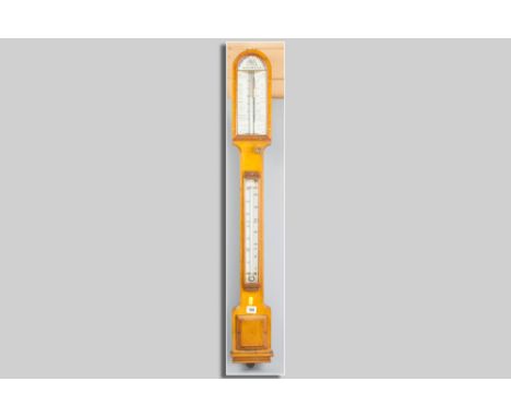 An oak encased Admiral Fitzroy storm barometer, 101 cms long