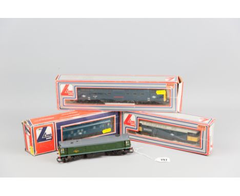 Four Lima diesel locomotives, a Class 55 (boxed) no. 55022, two Class 33 no. 33025 and 25241 and one unboxed Class 33 no. D75