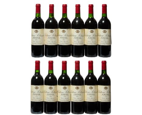1989 Château Potensac Cru Bourgeois, Médoc, Bordeaux, 12 x 75cl with original wood case (12)Provenance: Private UK Collection