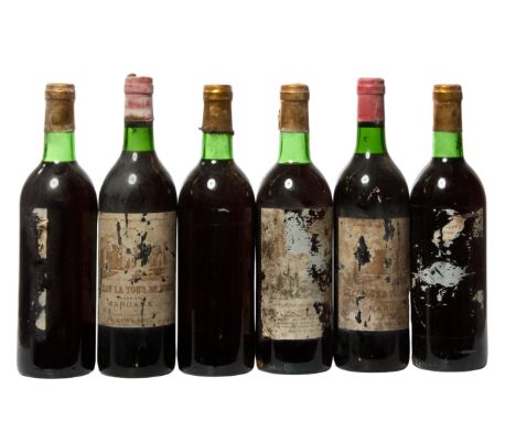 1966 / 1976 Mixed Lot from Margaux and Médoc, Bordeaux, comprising: 1966 Château La Tour de Mons, 6 x 75cl; 1976 Château La T