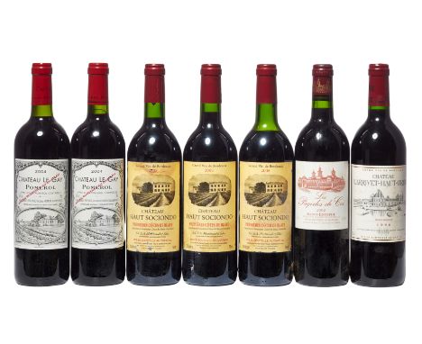 1996 / 2007 Mixed Lot from Bordeaux, comprising: 1996 Château Larrivet-Haut-Brion, Pessac-Léognan, 1 x75cl; 1998 Château Les 