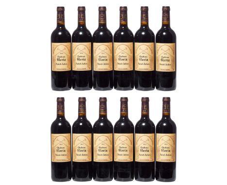 2014 Ch&acirc;teau Gloria, Saint Julien, Bordeaux, 12 x 75cl with original wood case (12)