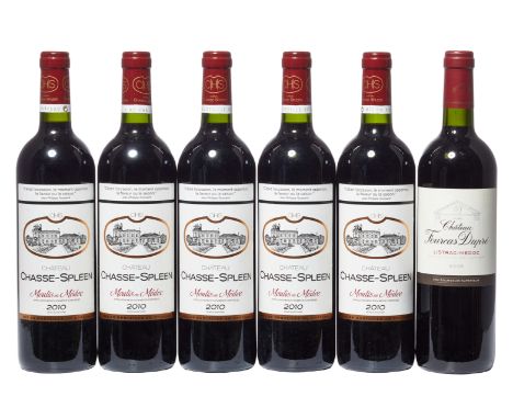 2005 / 2010 Mixed Lot from Bordeaux, comprising: 2005 Château Fourcas Dupré Cru Bourgeois Supérieur, Listrac-Médoc, 1 x 75cl;