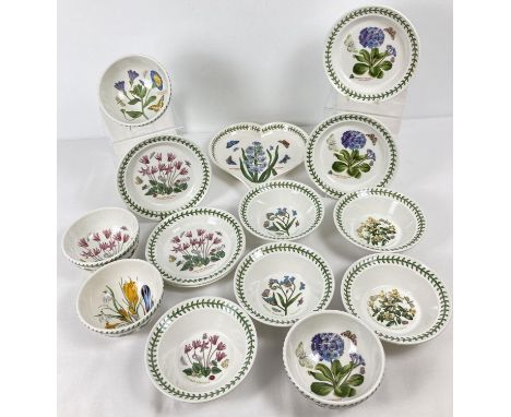 A quantity of Portmeirion ceramic dinner ware with "Botanic Garden" pattern. Comprising: 5 side plates, 5 fruit bowls, 4 cere