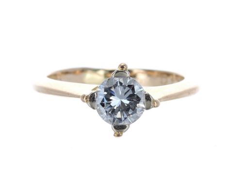 Good quality 18ct solitaire diamond ring, round brilliant-cut, 0.70ct, clarity VS2, colour H/I, 3.8gm, ring size K   