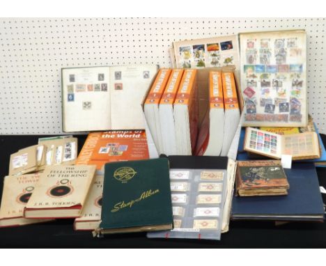 Extensive collection of stamps from around the world, presented in various albums and books; together with six volumes of Sta