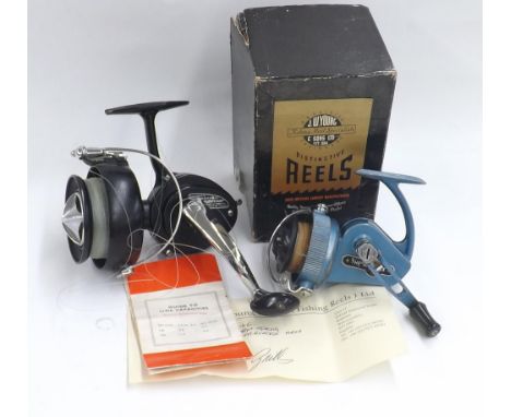 Ambidex Mark 6 fishing reel, boxed, together with a K P Morrits Intrepid Surflast fishing reel (2)