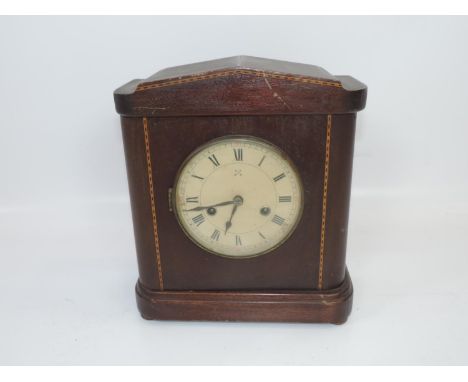 Inlaid Mantel Clock - Rear Door Missing 