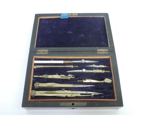 Mahogany Cased Geometry Set 