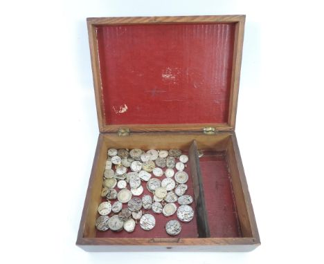 Vintage Jewellery Box and Contents - Quantity of Wristwatch Faces and Movements to include Rotary etc 