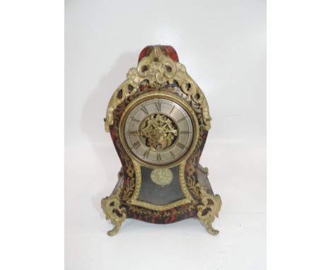 French Mantel Clock Inlaid with Brass Boule Work - A/F 
