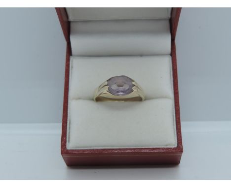 9ct Rose Gold Amethyst Ring - 3gms 