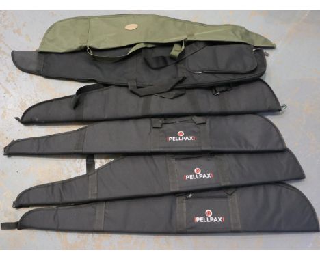 Six modern canvas gun slips. P&amp;P Group 2 (£18+VAT for the first lot and £3+VAT for subsequent lots) 