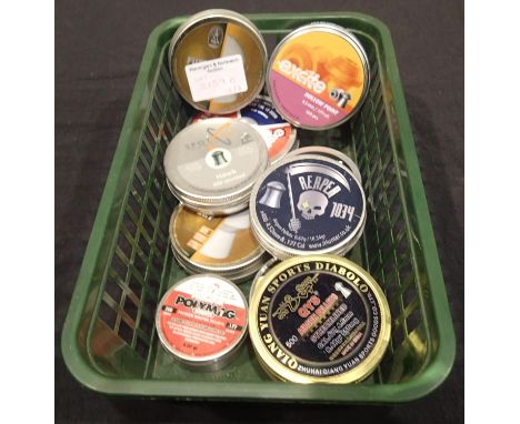 Mixed tins of .177 air pellets, mostly unopened (10). P&amp;P Group 2 (£18+VAT for the first lot and £3+VAT for subsequent lo