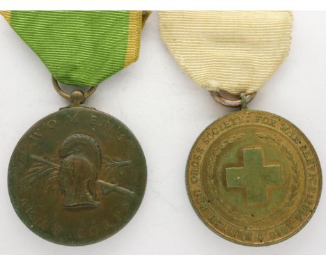 British WWI Red Cross service medal and Womens Army Corps WWII medal (2). P&amp;P Group 1 (£14+VAT for the first lot and £1+V