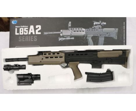 New old stock airsoft assault rifle, model L85A2, boxed. P&amp;P Group 2 (£18+VAT for the first lot and £3+VAT for subsequent