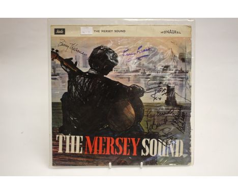 The Mersey Sound vinyl LP Record signed on the    front cover by Pete Best, Billy J Kramer, Gerry    Marsden, Swinging Blue J