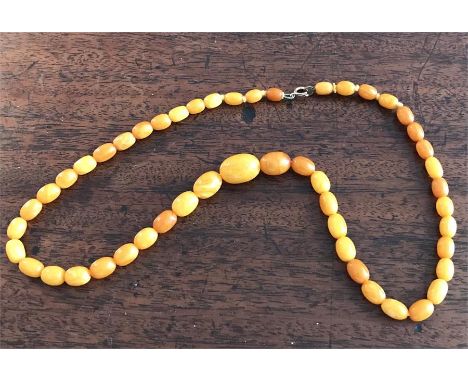 Vintage amber beads 7.6gms 51cms long