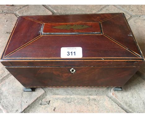 Mahogany tea caddy 