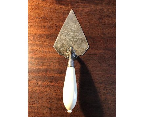 Presentation silver trowel B'ham 1932 S Blankensee