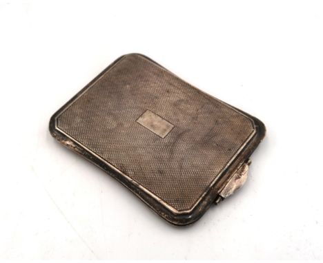 A silver hallmarked ladies compact Birmingham 1940, total weight approx 2.62 troy oz, fitted with mirror