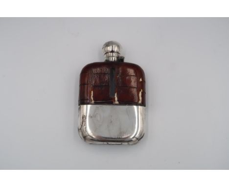 A hallmarked silver hip flask, James Dixon Sheffield