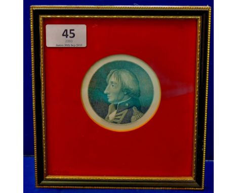Print - Nelson  Engraved by A.Easto from an original miniature.  Nice item.